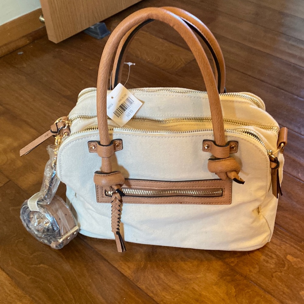 Cute cream canvas bag